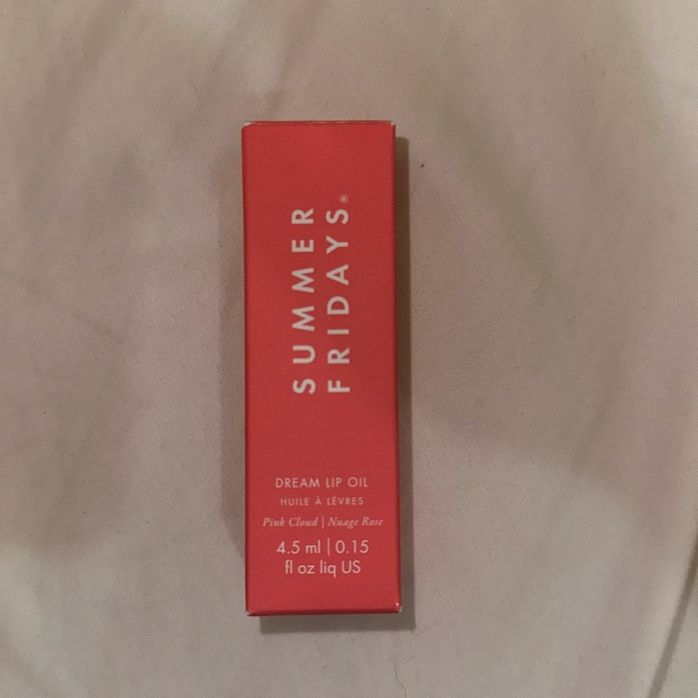 Never opened, Summer Fridays lip oil in PINK CLOUD